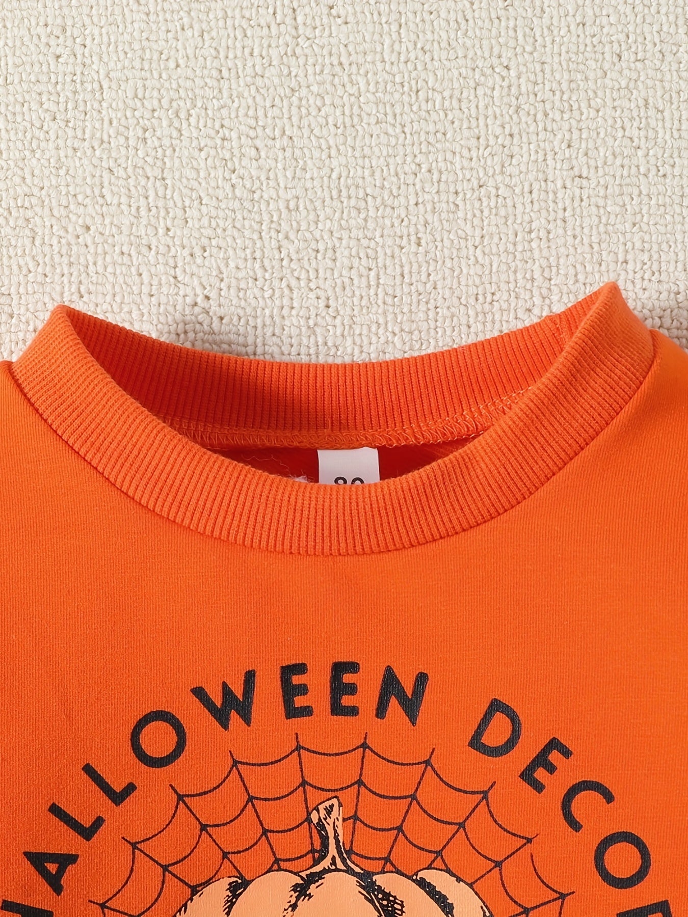 Baby Boys Halloween Party Cartoon Print Sweatshirt Cotton Pullover