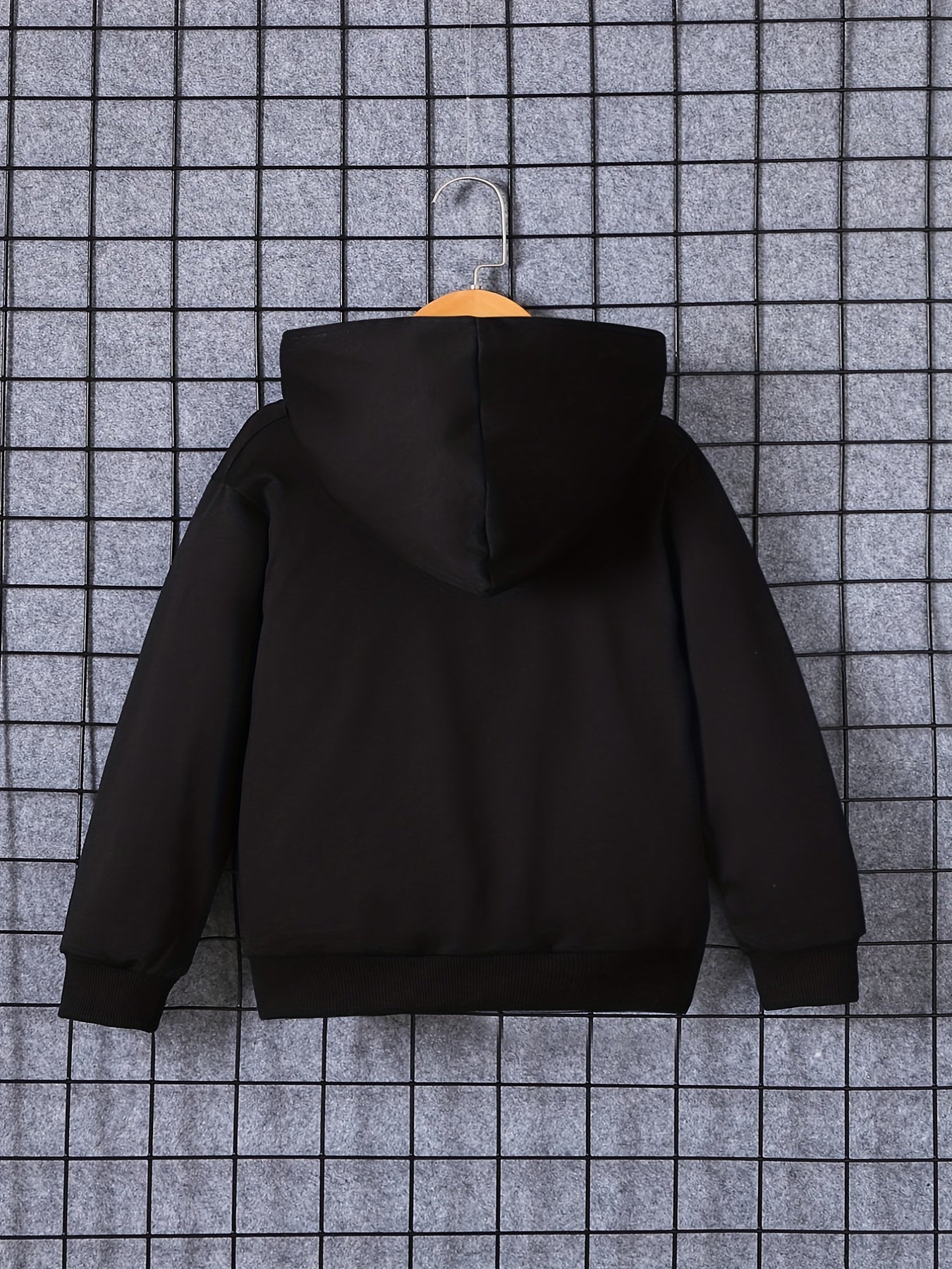 Boys Gamepad Print Hooded Sweatshirt for Spring Fall