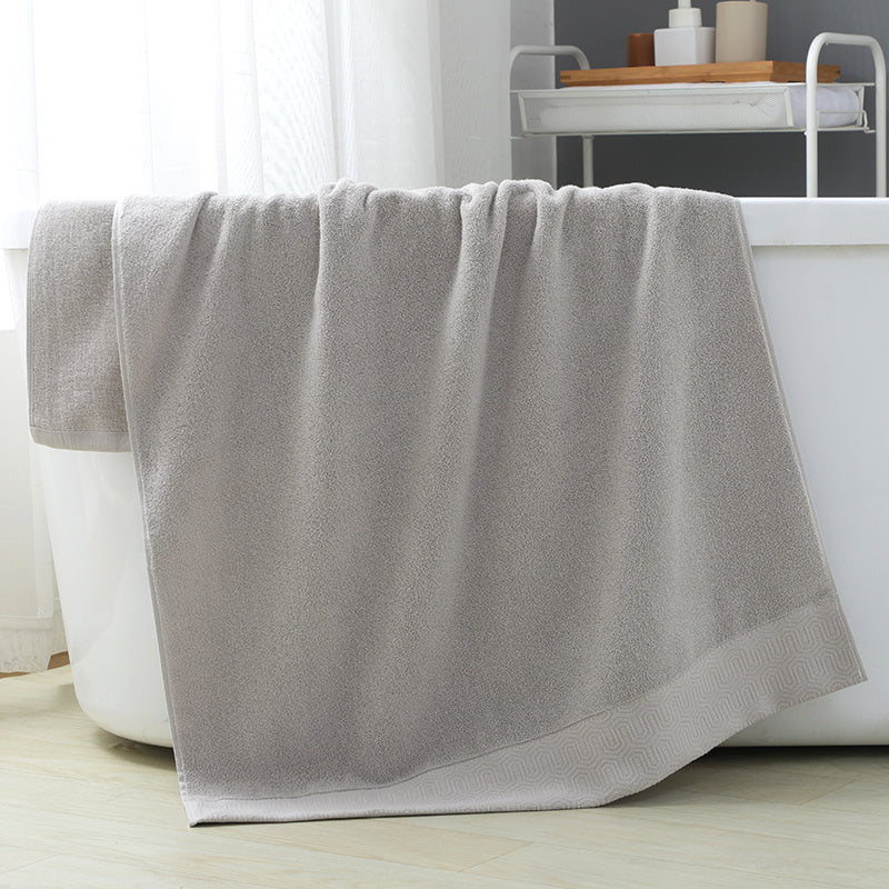 Soft Absorbent Bath Towel 55x27.6-inch Solid Thick Cotton Bathroom Towel