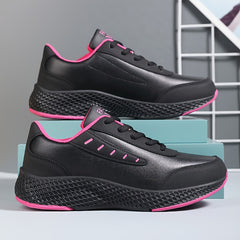 Women's Non Slip Low Top Sneakers Solid Running Shoes