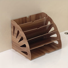 Wooden File Rack Desktop Storage Box
