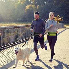 Running Waist Bag & Dog Leash Combo for Outdoor Jogging