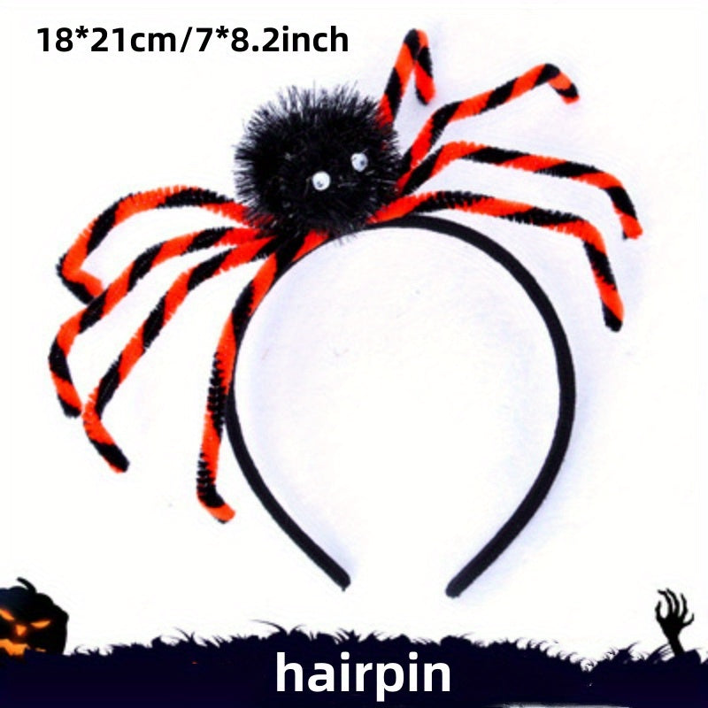 Spider Shaped Hair Clip Slap Bracelet Brooch