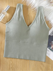 Women's V-Neck Sports Vest Wrap Chest Sleepwear