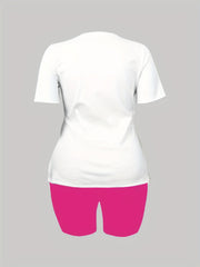Graffiti Print Tee & Shorts Set