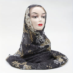 Vintage Floral Tree Print Scarf Hijab Shawl