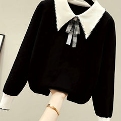 Long Sleeve Collar Sweater for Women