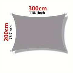 Waterproof Sun Shade Sail Garden Canopy Terrace Car Canvas Awning Rectangle