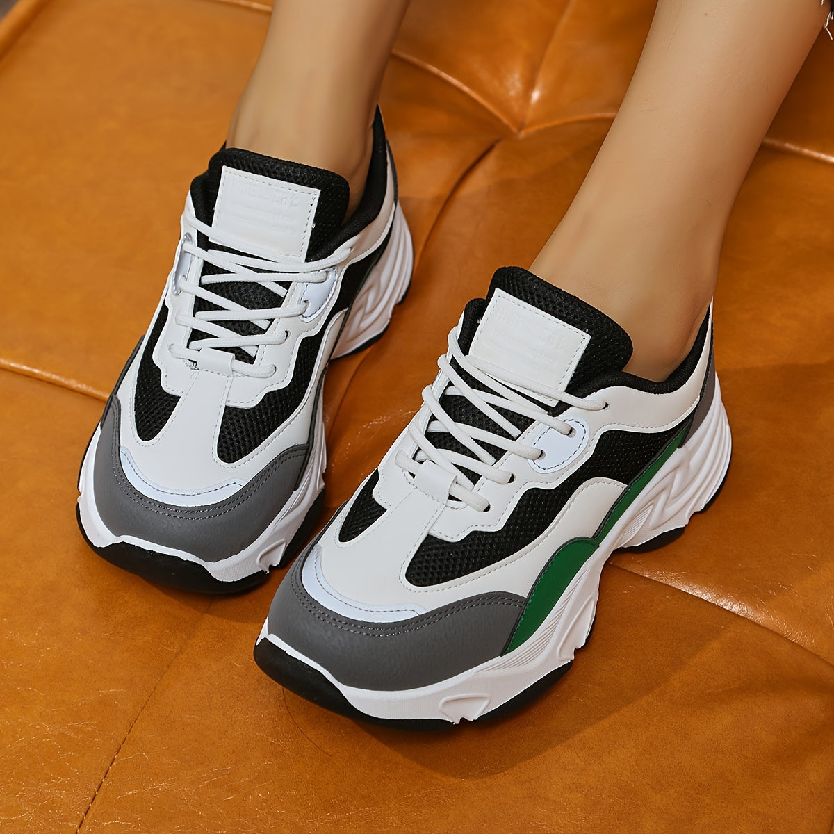 Women's Chunky Sneaker Lace-up Running Shoes