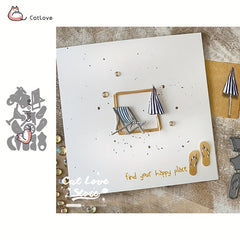 1pc Summer Item Series Metal Cutting Dies Stencils for DIY Scrapbooking