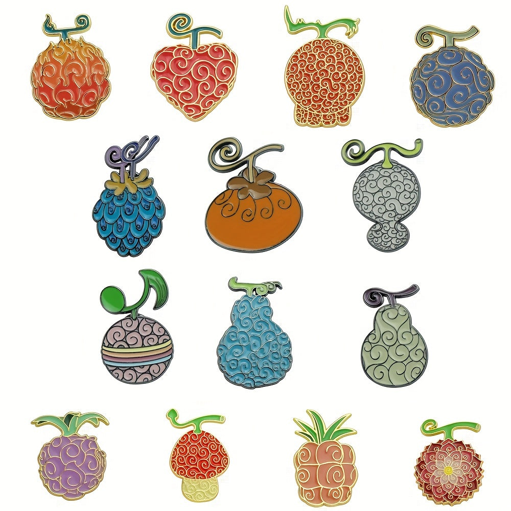Colorful Fruit Shaped Alloy Brooch Pin for Parties
