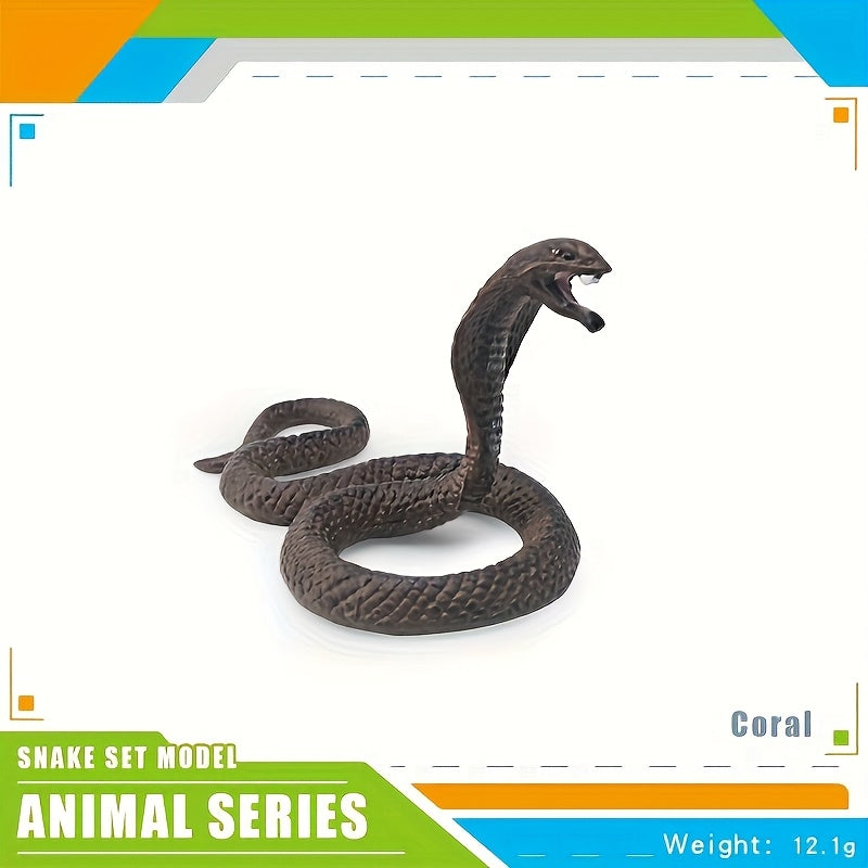 Realistic PVC Cactus Snake Toy Natural Habitat Educational Gift Kids Classroom