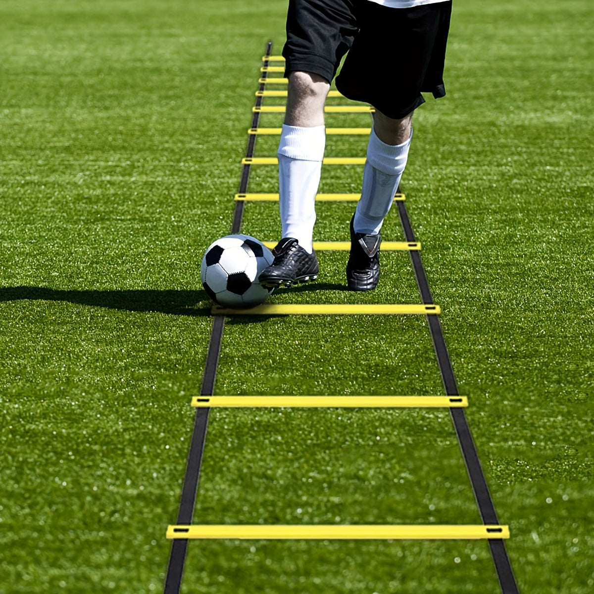 Adjustable Agility Ladder Set with Disc Cones & Steel Stakes