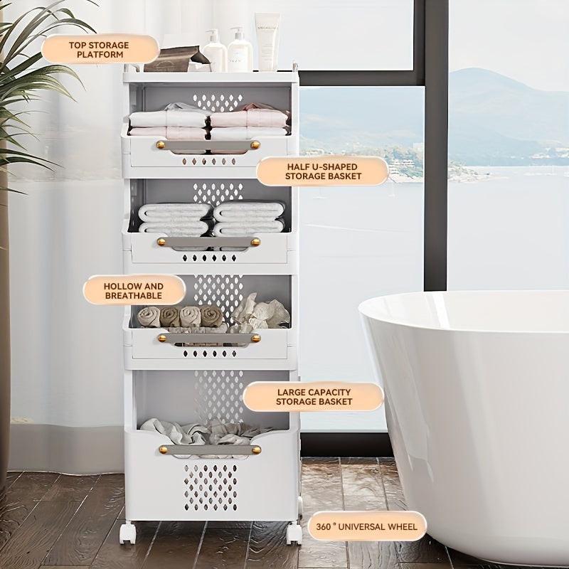 1pc Laundry Basket Clothes Storage Bathroom Decor