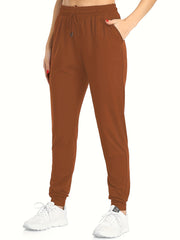 Solid Drawstring Joggers - Women's Casual Pants