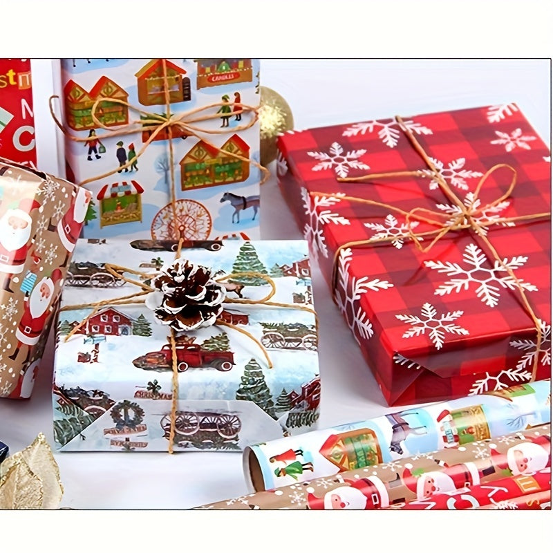 Christmas Designs Gift Wrap Roll - Multiple Elements - 71 X 50