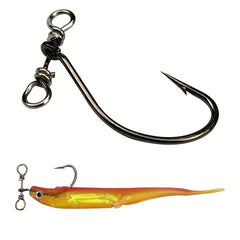 10pcs Balance Single Hook Barbed Fishing Hook High Carbon Steel Spin Hook