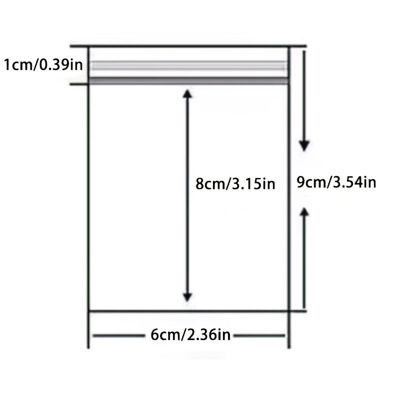 500 Small Self Sealing Transparent Plastic Bags 5.99 cm x 8.99 cm