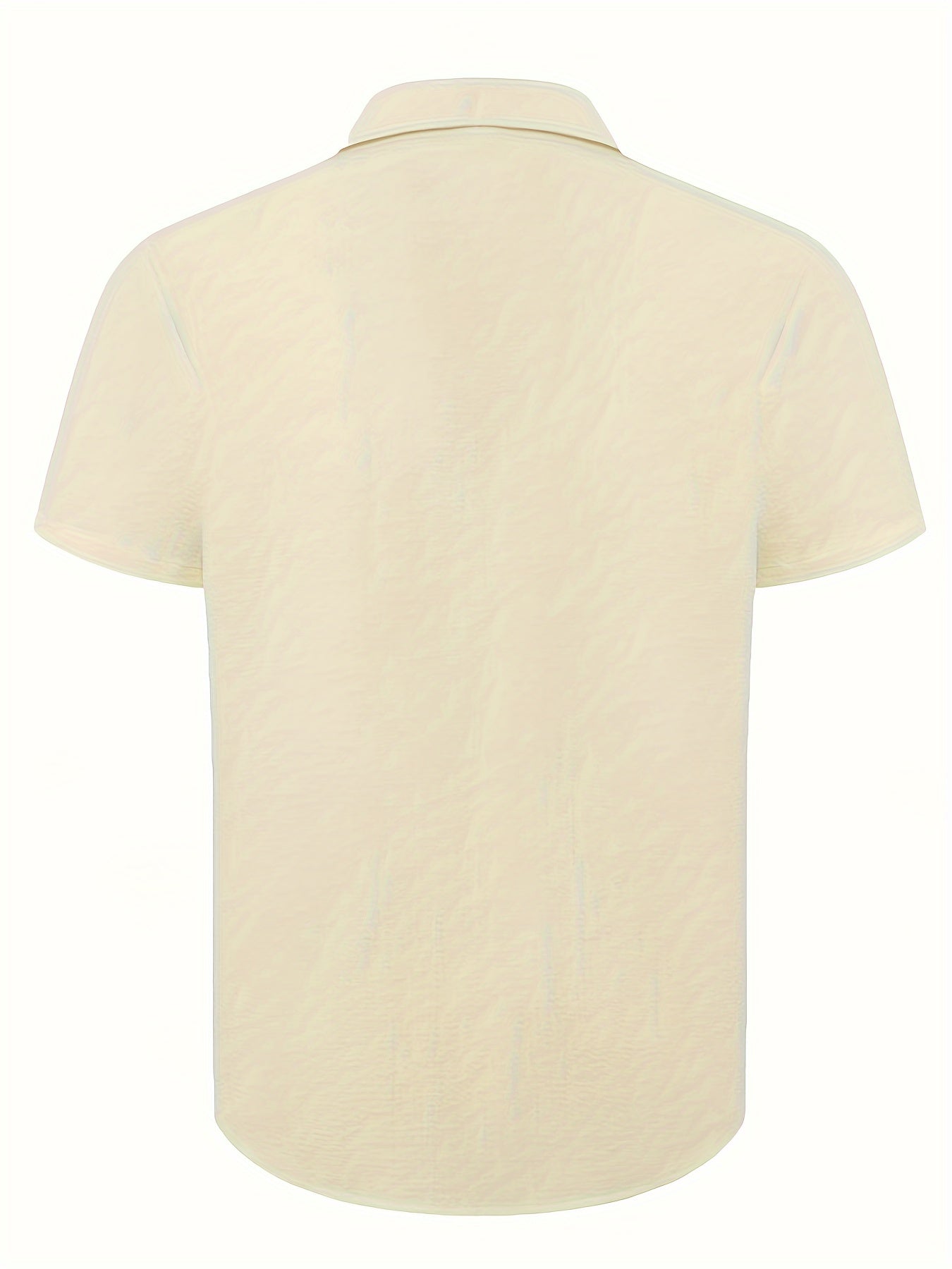 Men's Solid Short Sleeve Shirt for Summer