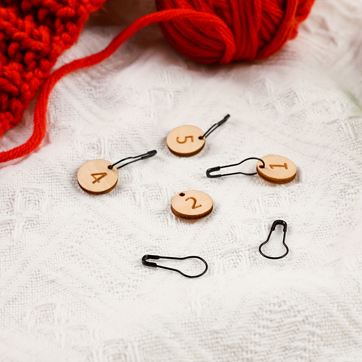 10pcs Wooden Knitting Marker Buckle Mini Marker Buckle Stitch Marker