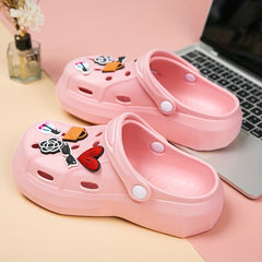 Women's Solid Indoor Slides Flatform Shoes