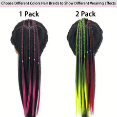 Girls Wig Braids Ponytail Wig Hair Extension Hair Tie