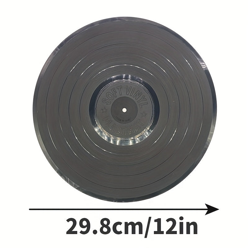 Vinyl Record Placemats 30'' Waterproof Non Slip Heat Resistant Table Mat