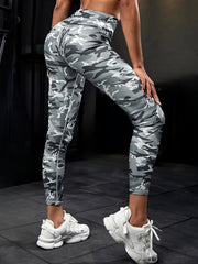 Camouflage Pattern High Waist Yoga Pants