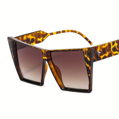 Oversized Square Frame Sunglasses Gradient Lens UV400