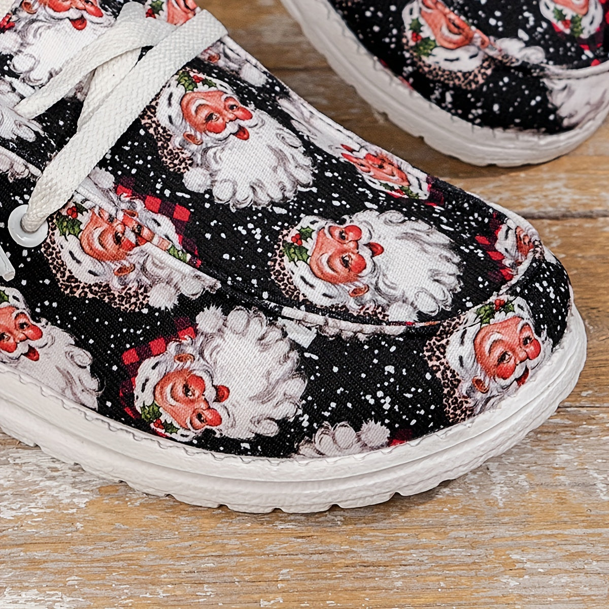 Women's Christmas Cartoon Print Low Top Sneakers