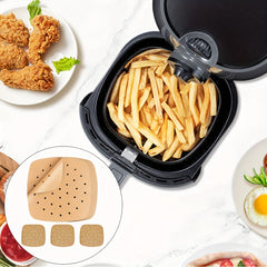 200pcs BBQ Air Fryer Liners Disposable Square Parchment Papers