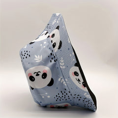 Panda Print Bucket Hat Summer Lightweight Sunscreen Reversible Fisherman Cap
