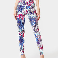 Floral Yoga Leggings High Waist Sports Pants Women's Activewear
