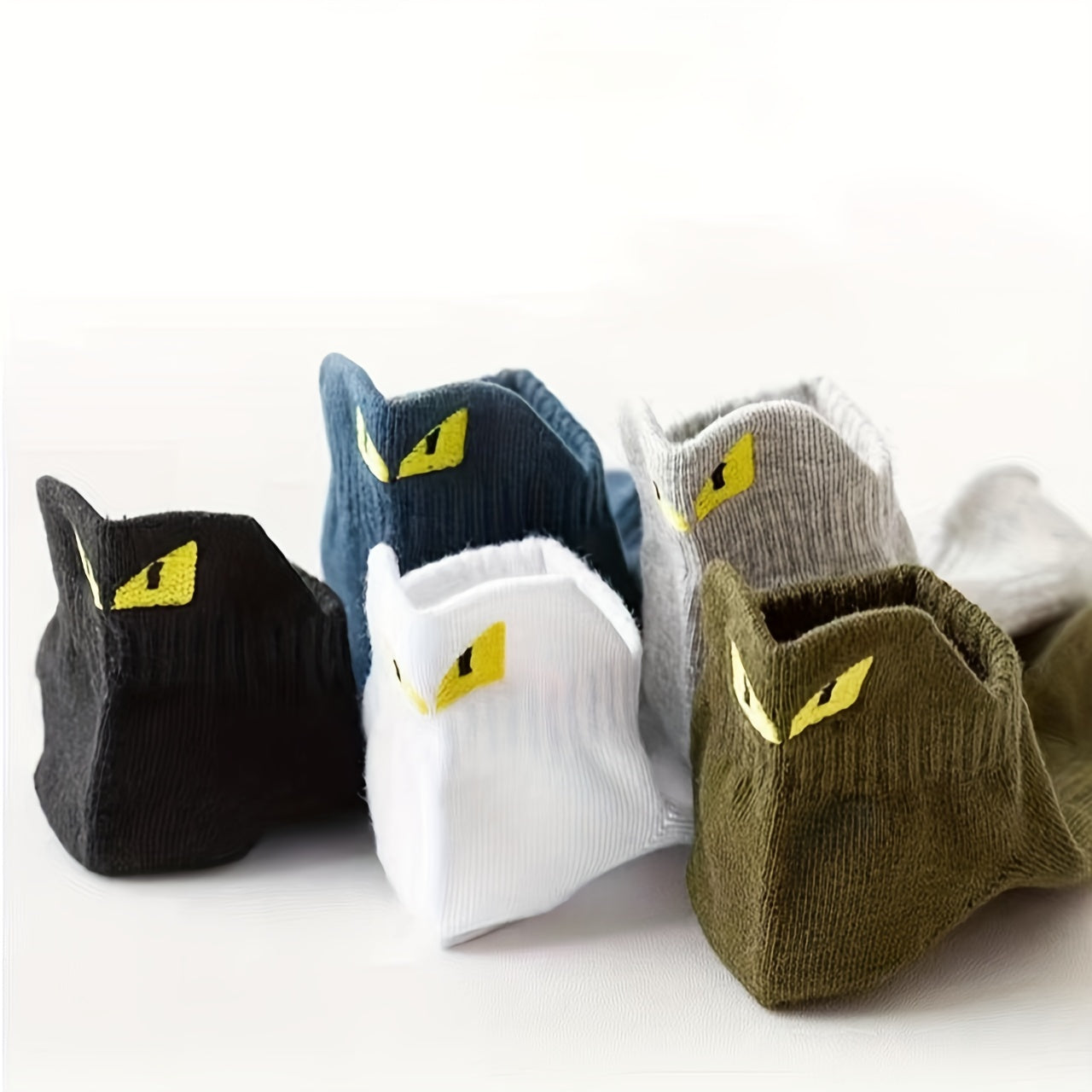 10 Pairs Teenager Short Ankle Socks With Monster Grips