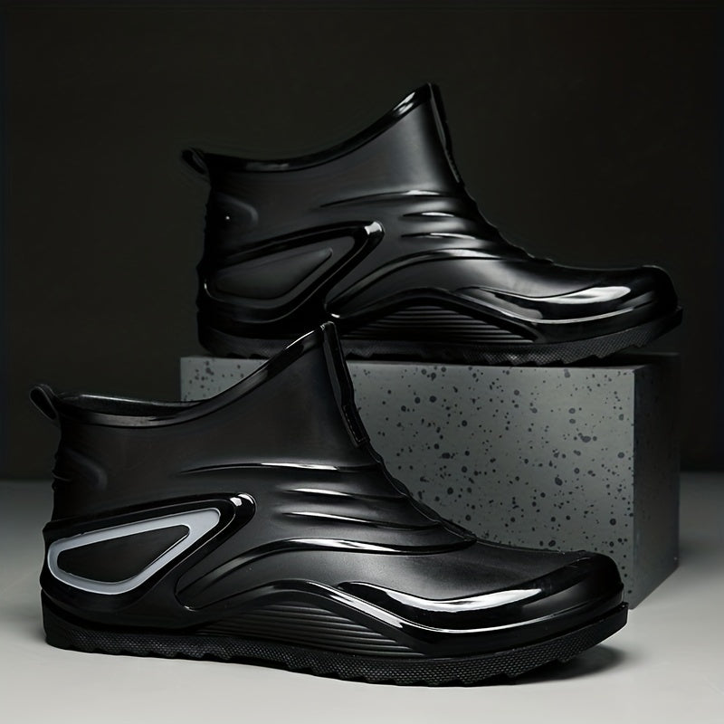 Men's Ankle Rain Boots Non slip Wear resistant Waterproof Rain Shoes