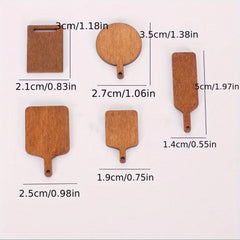 10 Wooden Dollhouse Trays 1:12 Scale Fantasy Theme Decor Bjd Ob11 Maileg