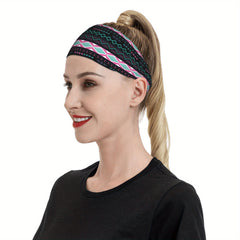 Men's Boho Headband Turquoise Soft Grip Pink Teal Non Slip Gym Yoga Hairband