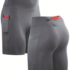 Men's Quick Dry Sports Shorts With Pockets High Stretch Compression Pants