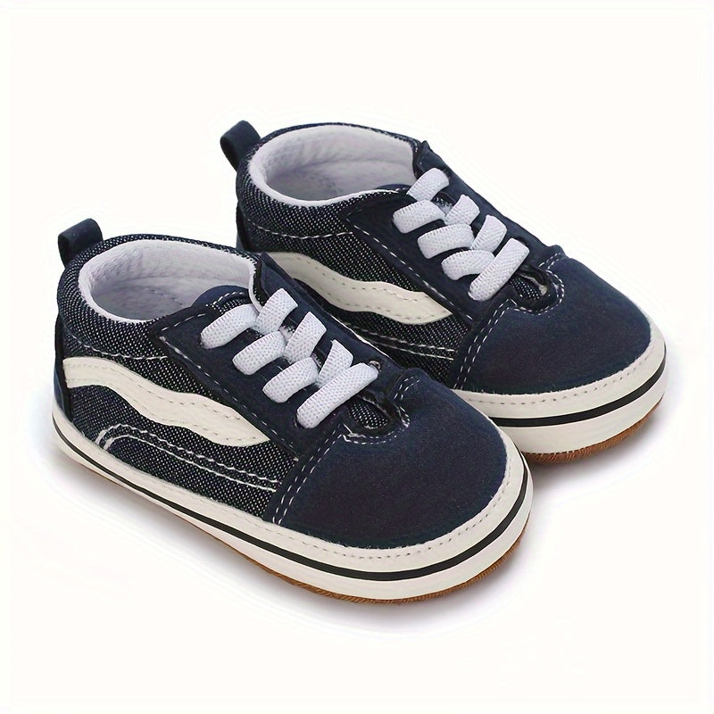 Baby Boys Canvas Sneakers Lightweight Non Slip Shoes