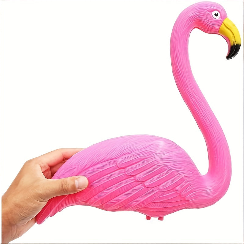 2pcs Bright Pink Flamingo Yard Ornament Garden Statue Party Decor