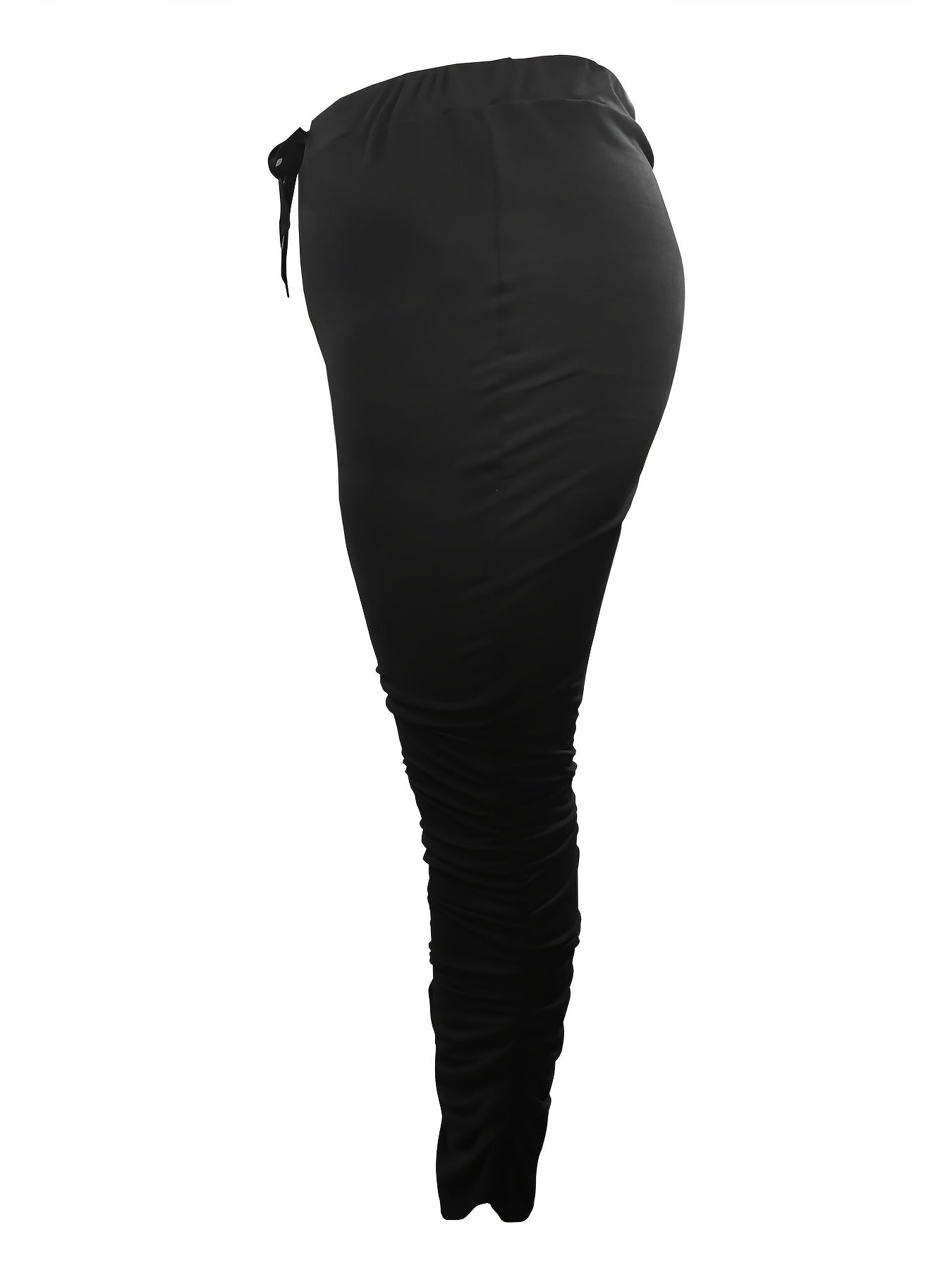 Casual Pants Women's Plus Solid Elastic Drawstring Trousers