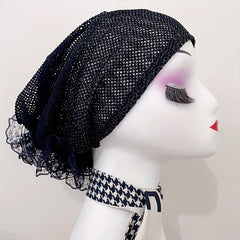 Mesh Lace Turban Cap Beanie Head Wrap Lightweight