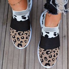 Leopard Print Slip On Low Top Sneakers