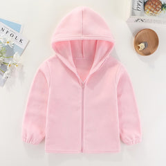 Girls' Thick Fleece Warm Hooded Jacket Zipper Up Casual Hoodie Coat