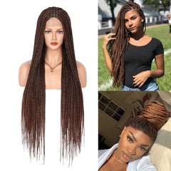 Synthetic Lace Braided Wigs for Women Girls Knotless Box Braids