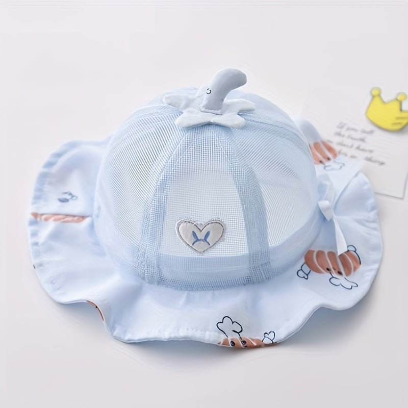 Heart Mesh Sun Protection Fisherman's Hat for Kids