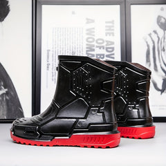 Men's Mid Top Rain Boots Waterproof Non slip Galoshes