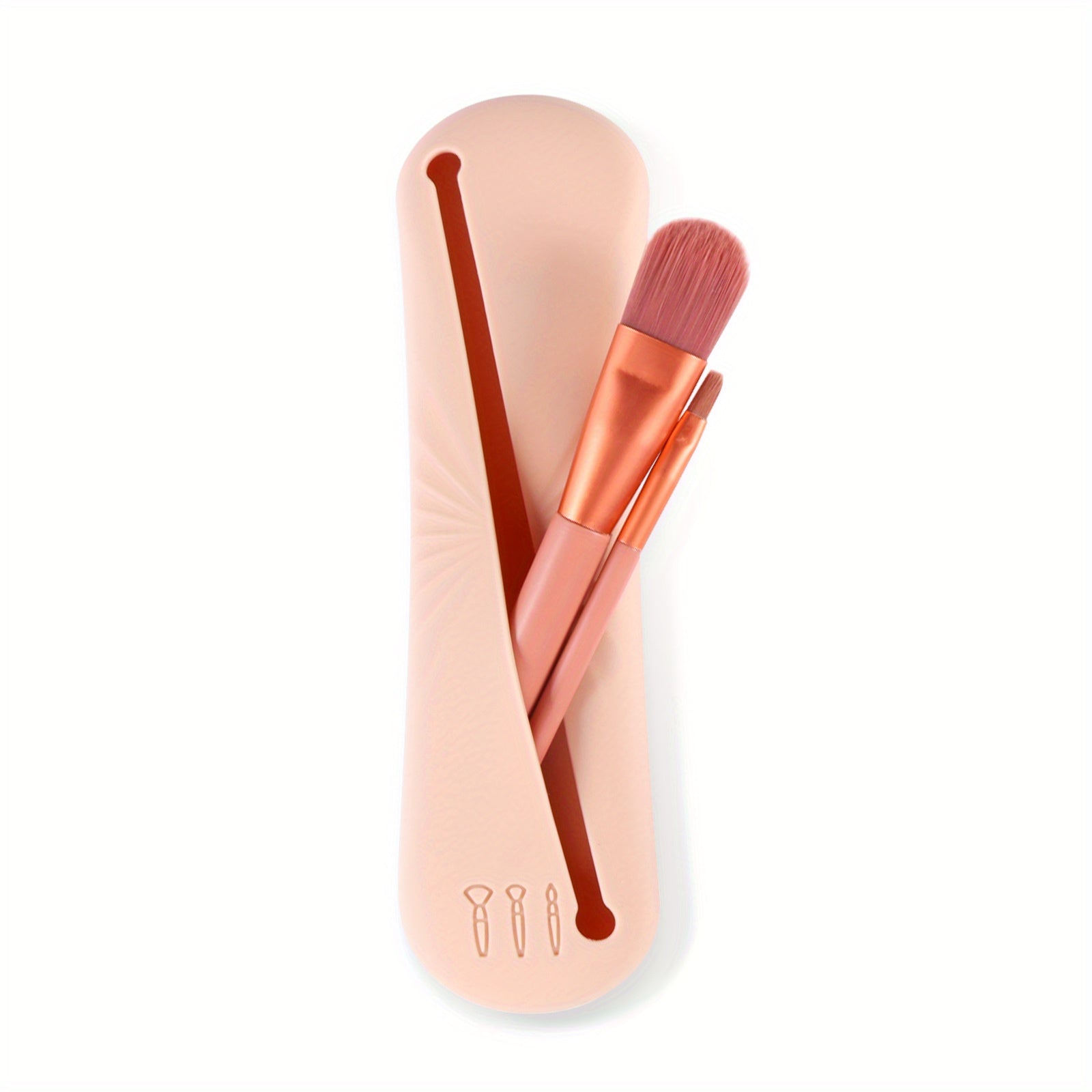 Silicone Travel Makeup Brush Holder and Small Bag