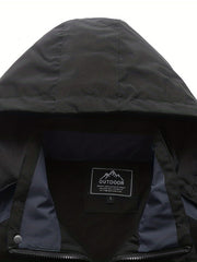 Men's Casual Waterproof Windbreaker Jacket Coat for Outdoors Hiking