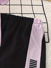 2pcs Boyds Crew Neck Quick Dry T Shirt & Shorts Set For Summer Kids Sports